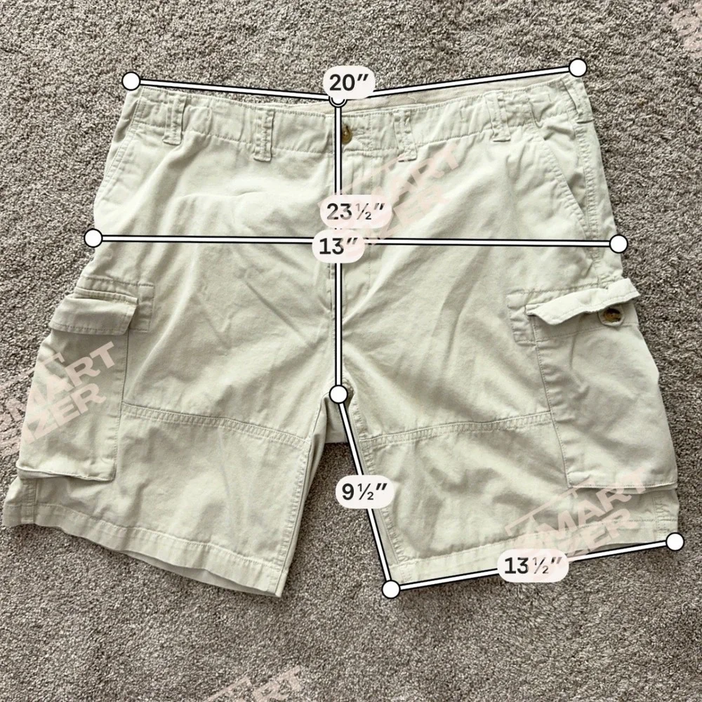 Polo Ralph Lauren Mens Khaki Tan Relaxed Cotton Cargo‎ Shorts Size 40 Utility
